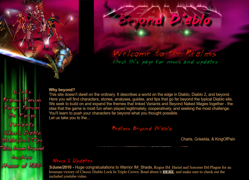 The Realms Beyond website
